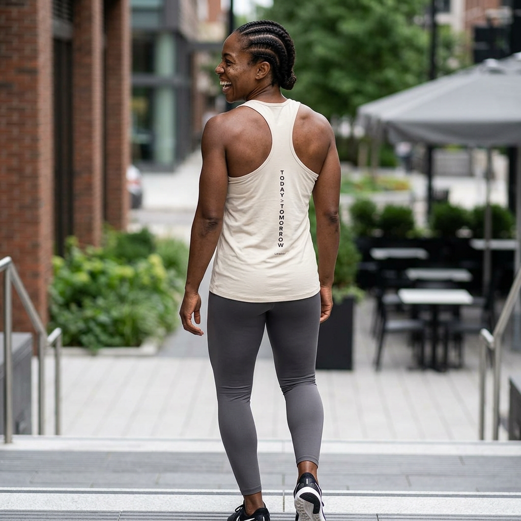 Today > Tomorrow Tank Top | Minimal Motivational Racerback Tank