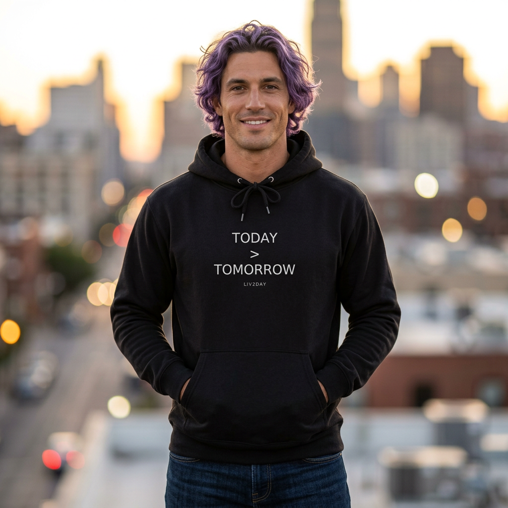 Three-Panel Fleece Hoodie