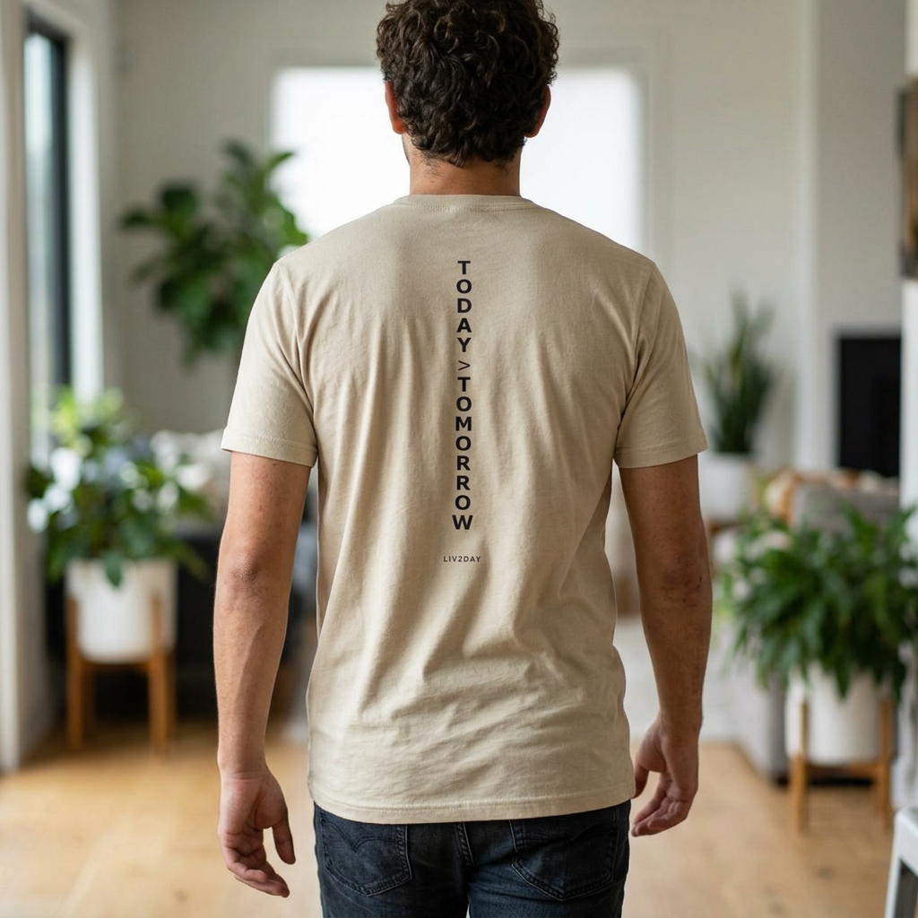 Today > Tomorrow Minimalist Graphic Tee — Inspirational Motivational Shirt