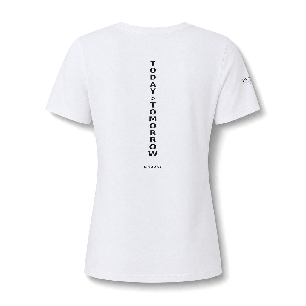 TODAY > TOMORROW - Women's Relaxed Heather CVC V-Neck Tee