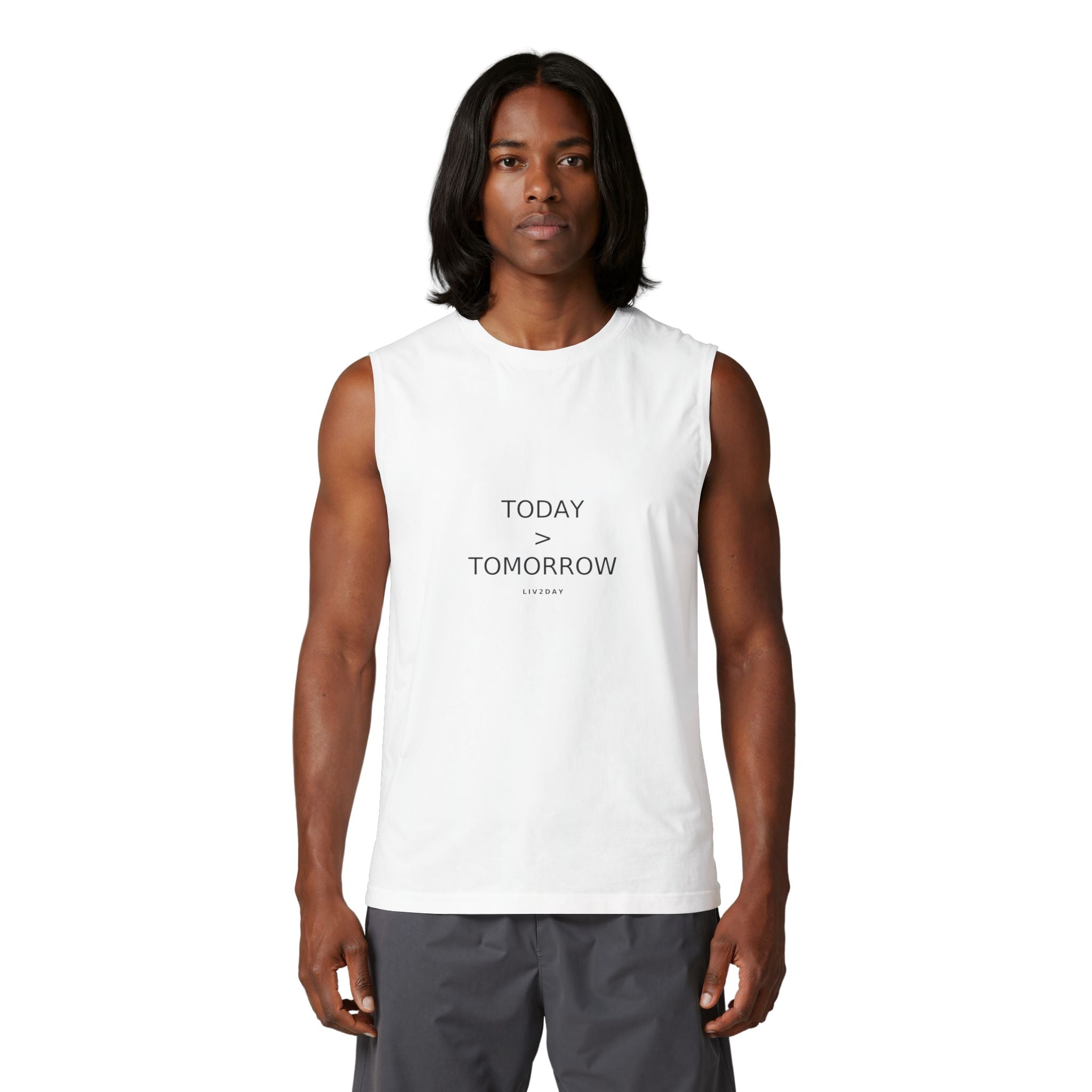 TODAY > TOMORROW - Unisex Jersey Muscle Tank