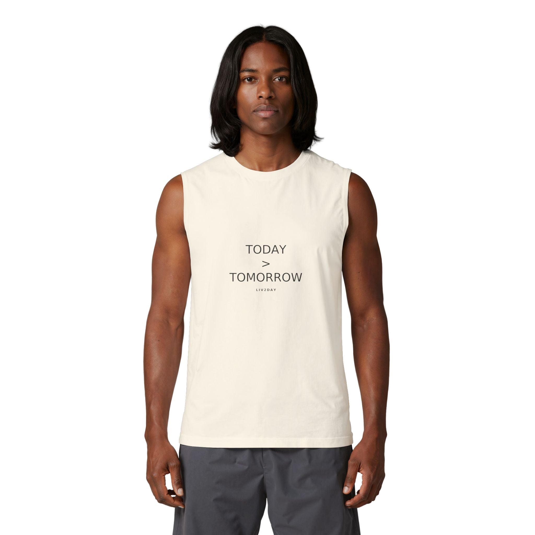 TODAY > TOMORROW - Unisex Jersey Muscle Tank
