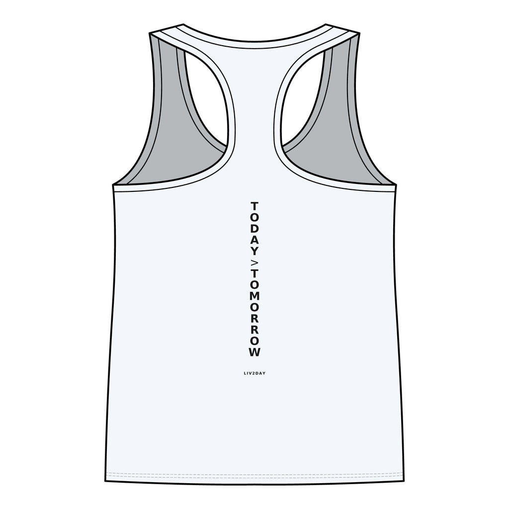Today > Tomorrow Tank Top | Minimal Motivational Racerback Tank