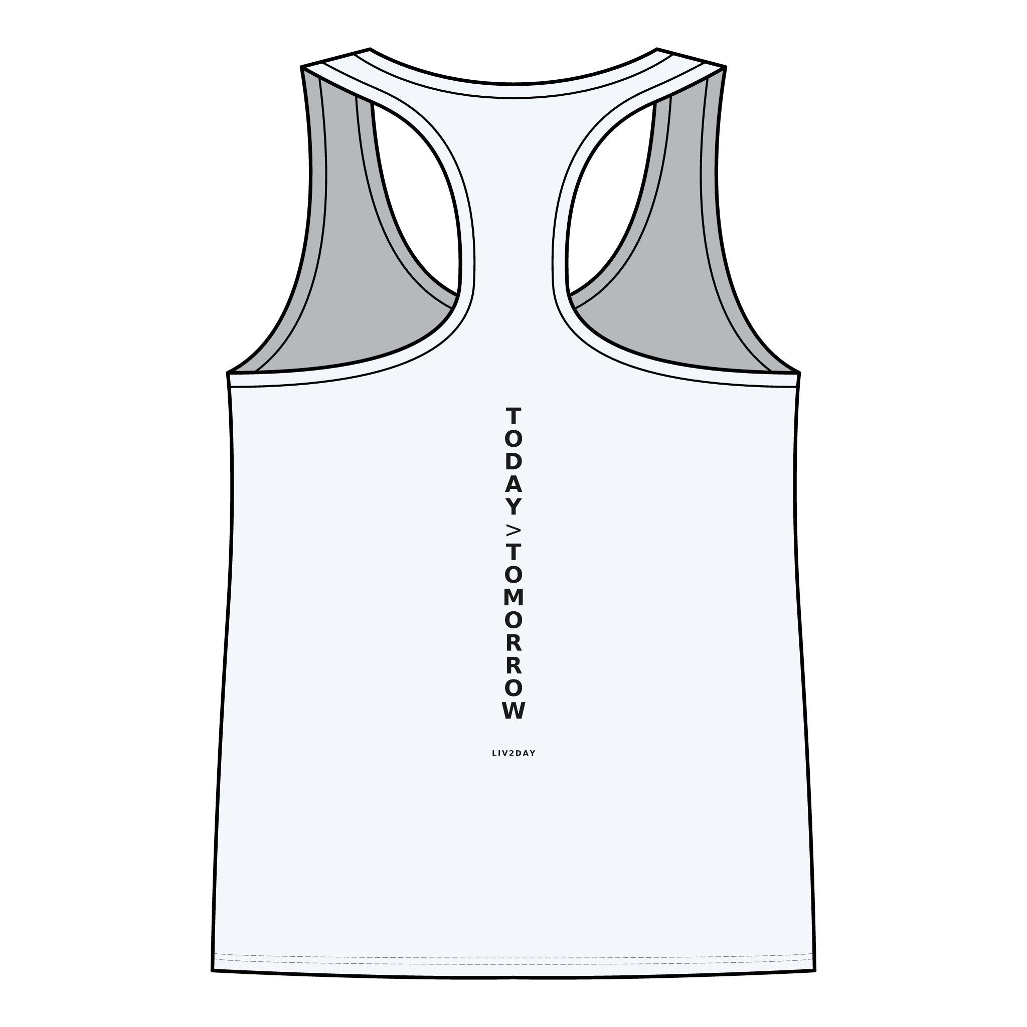 Today > Tomorrow Tank Top | Minimal Motivational Racerback Tank