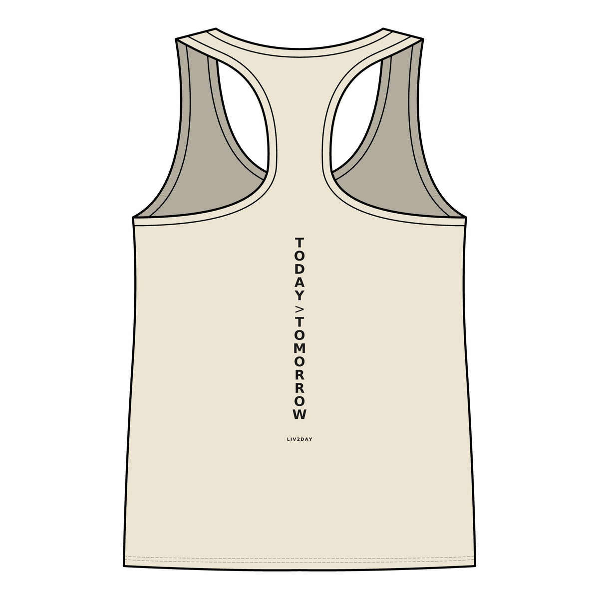 Racerback Tank  Today > Tomorrow  Minimalist Motivational Tank Top