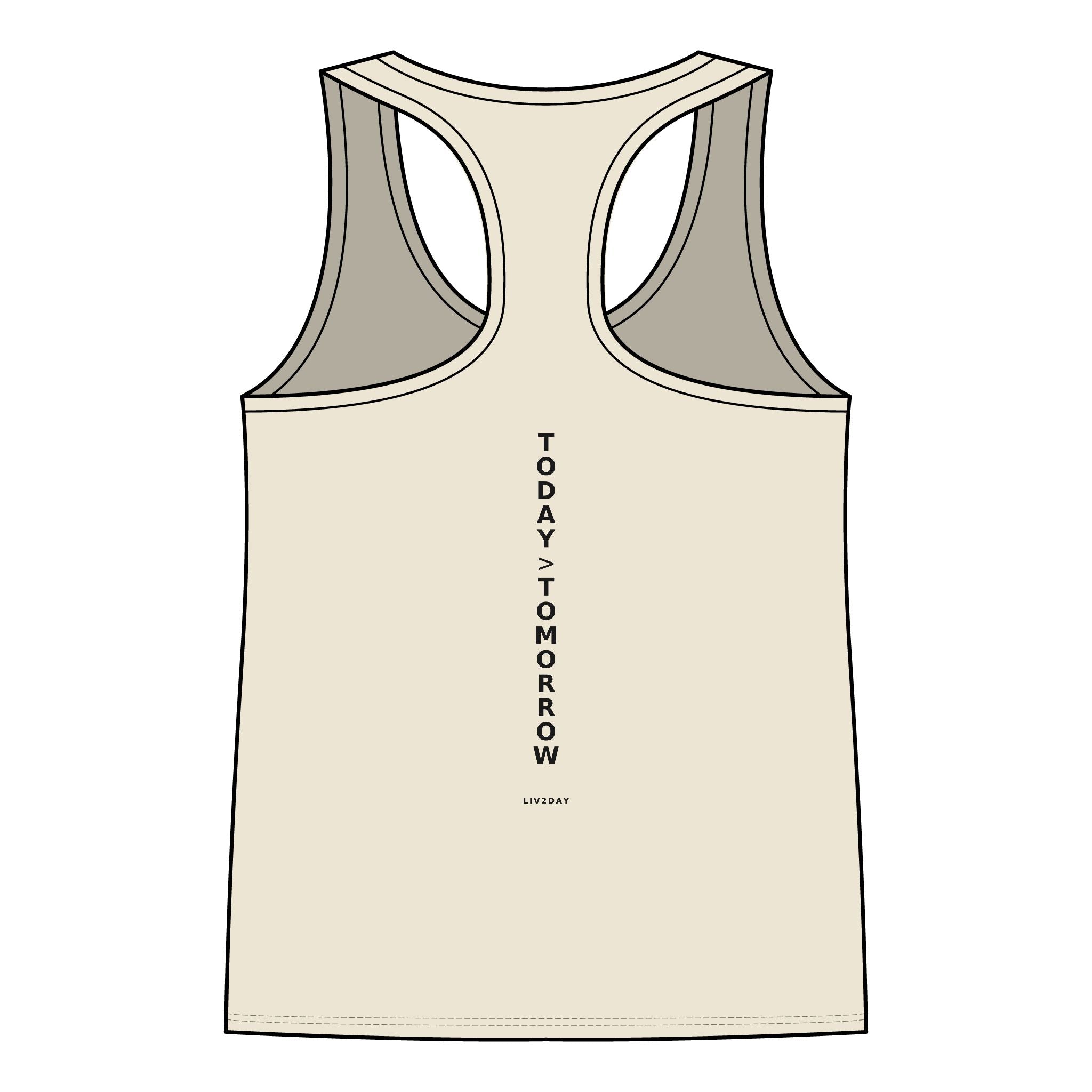 Today > Tomorrow Tank Top | Minimal Motivational Racerback Tank